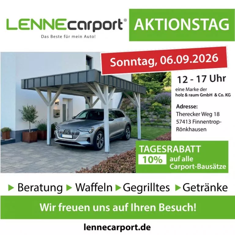 Tag der offenen Tür bei LENNEcarport